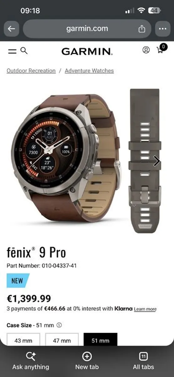 Garmin Fenix 9 Pro 51mm AMOLED Sapphire - InReach - BRAND NEW - Image 1