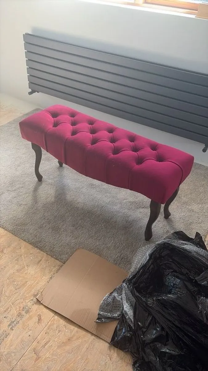 Velvet Tufted Bench