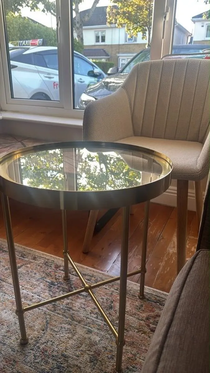 Accent Chair and Side Table