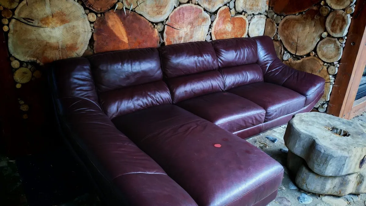 Full leather L shaped  bed FREE - Image 1
