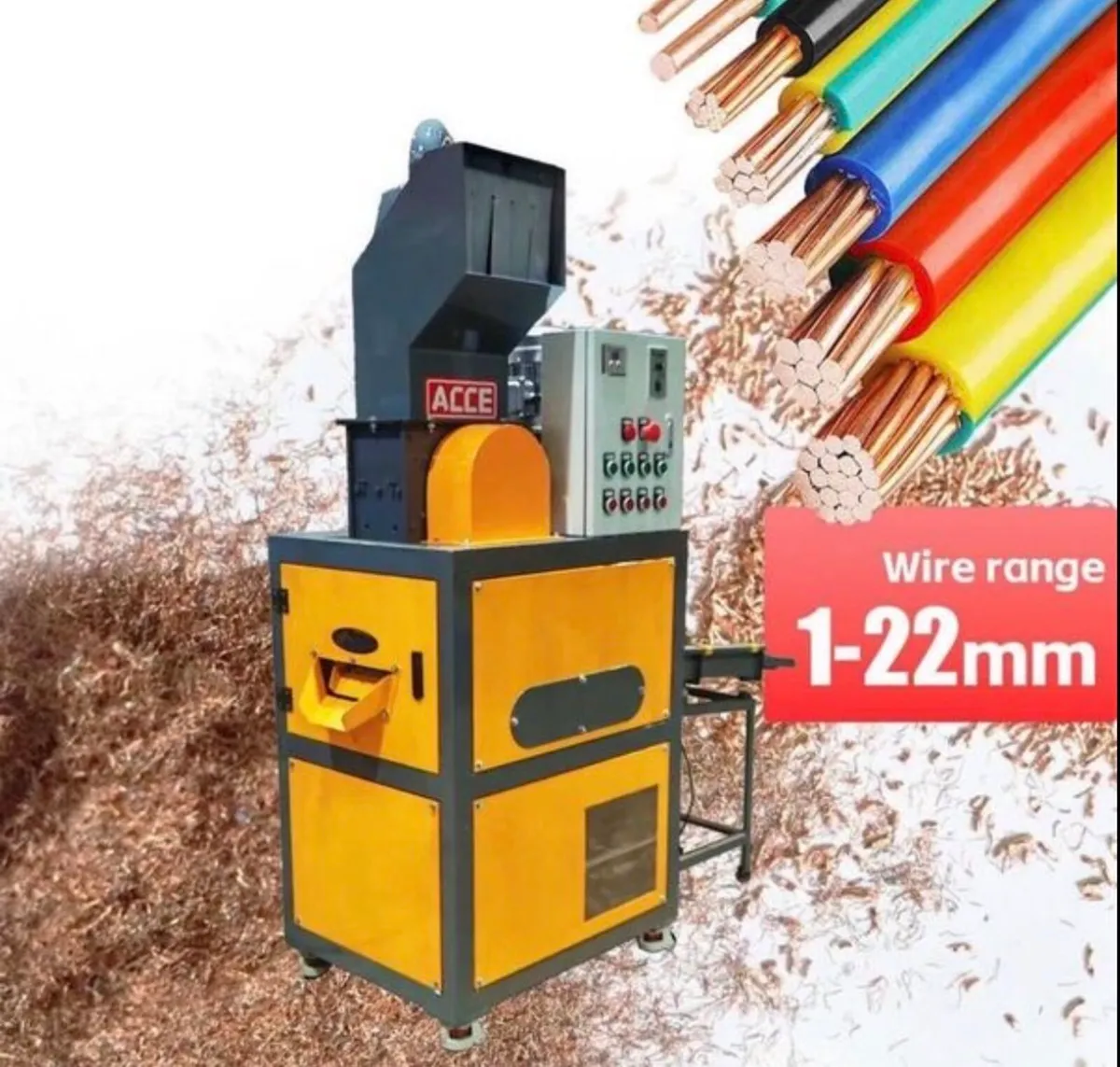 New 5.3Kw cable granulator 220v 3 pin plug Uk - Image 2