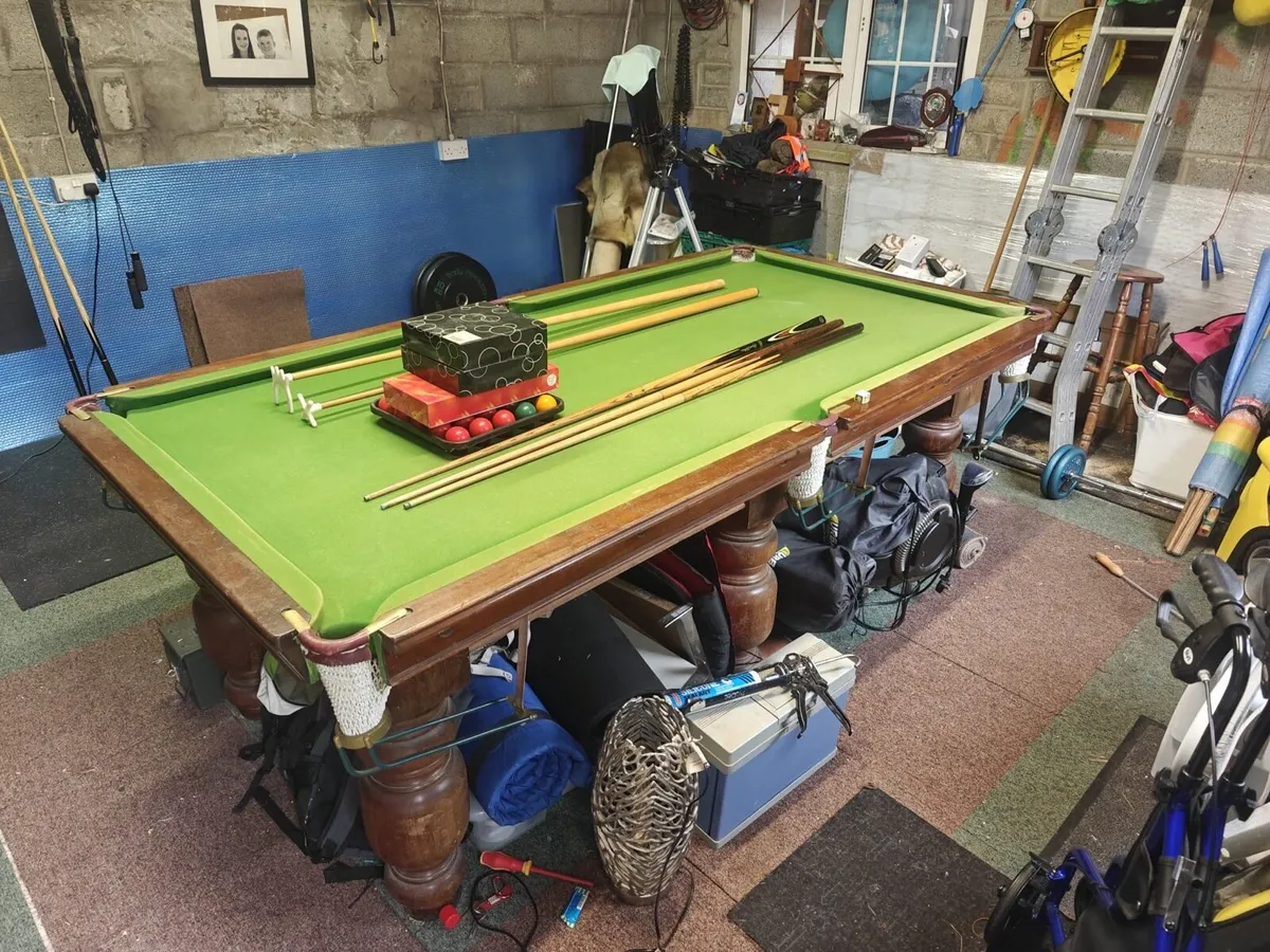 Antique Billiards Table – 4ft x 7.5ft - Image 2