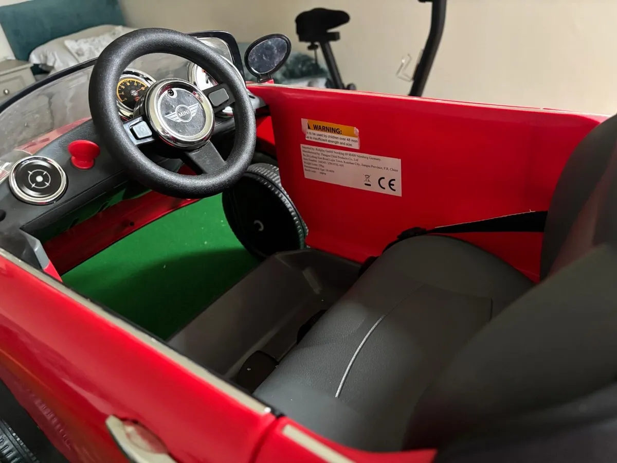 Mini Cooper Push Ride on with Parental Handle - Image 3