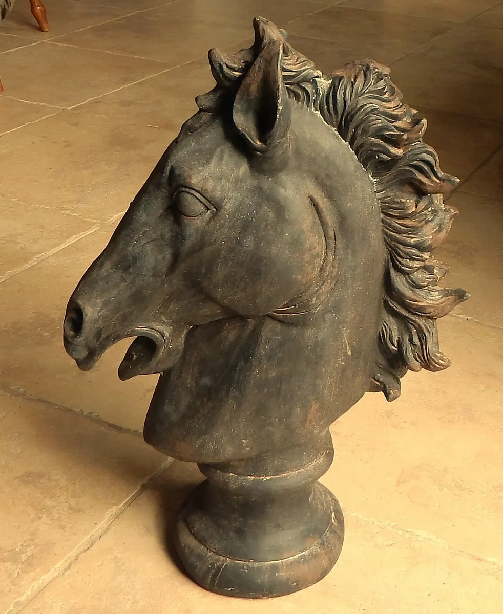 Large Vintage Figurine of Horse Head - Image 2