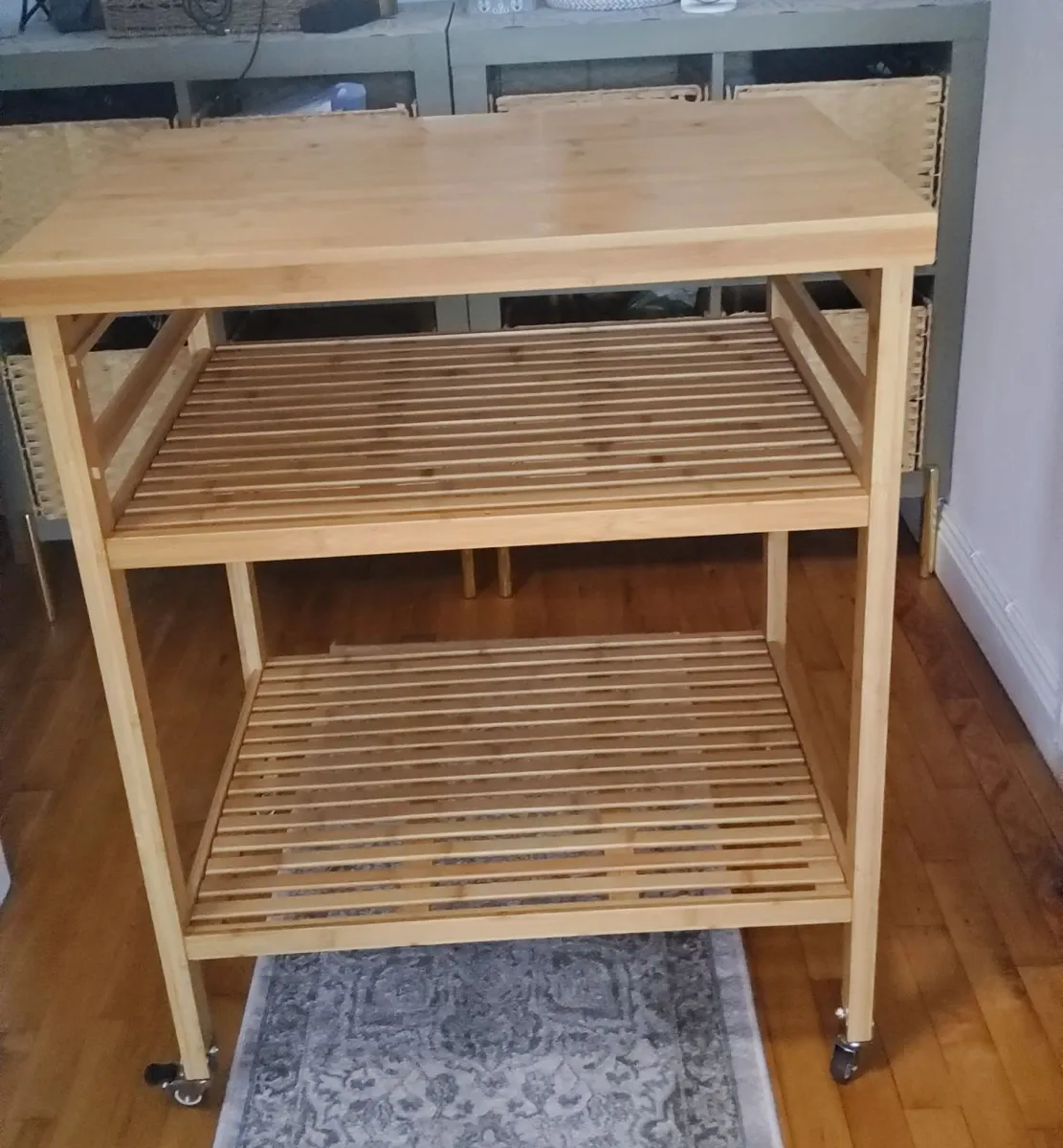 Bamboo Kitchen Trolley - Image 1