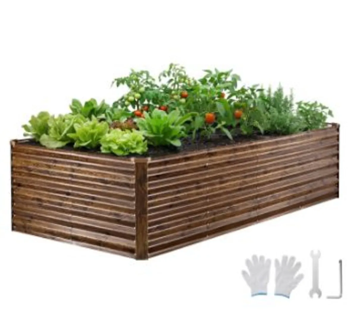 Galvanized Raised Garden Bed, 240 x 120 x 62 cm - Image 1