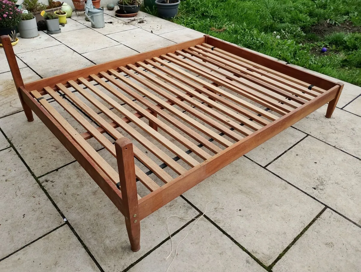 1990's Habitat bedframe solid wood - Image 2