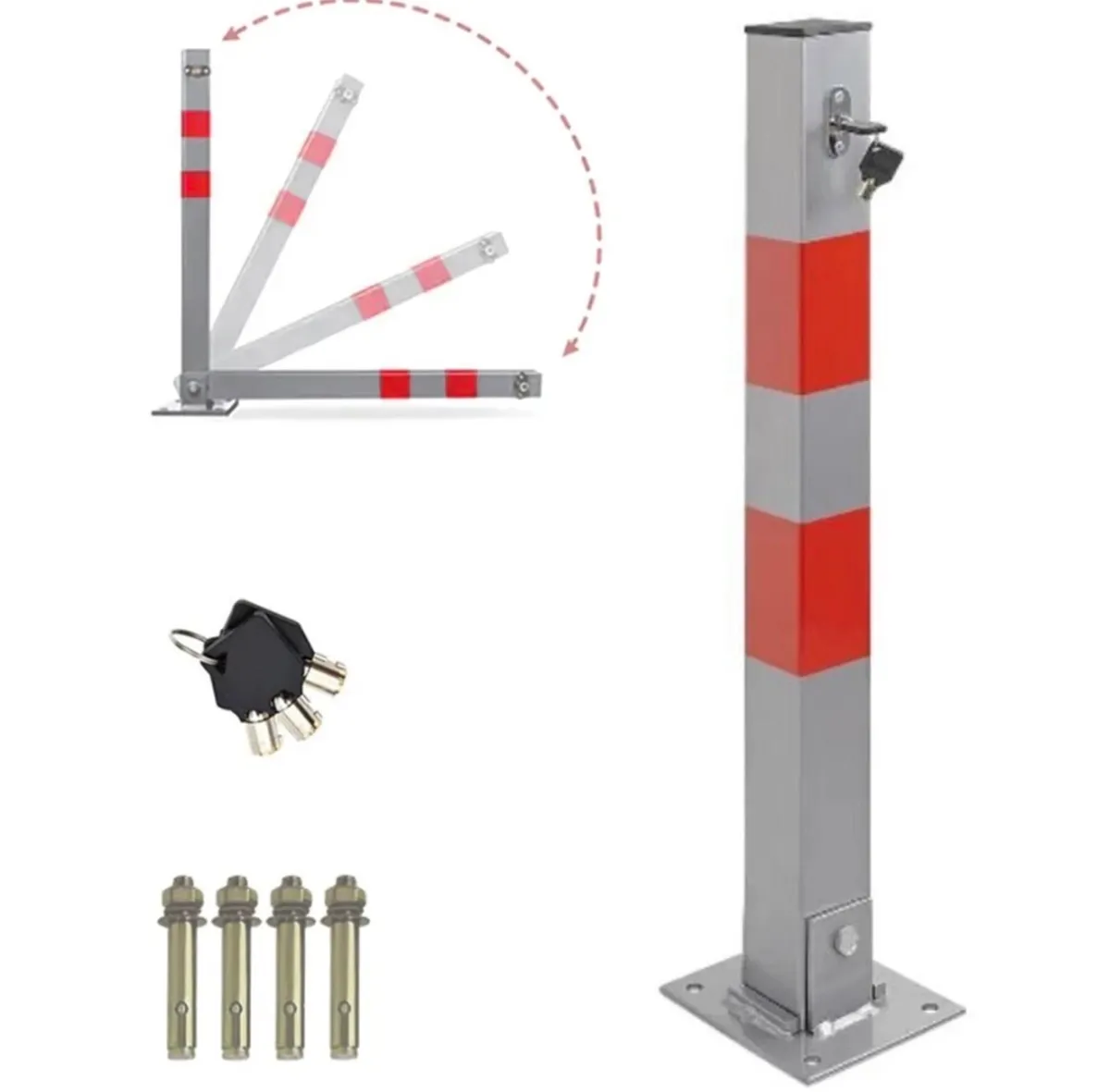 NEW Lockable Parking Barrier Folding Car Bollard - Image 4