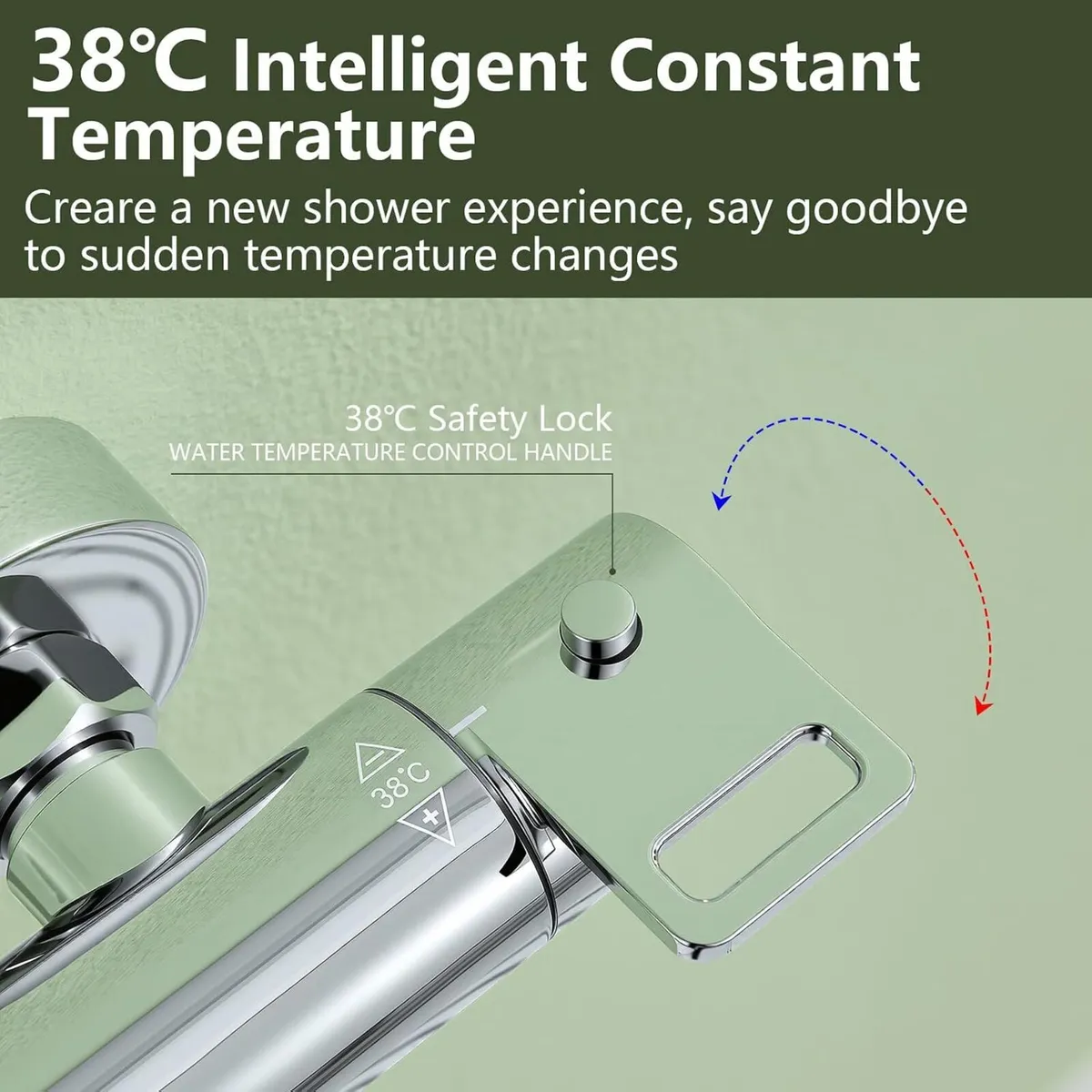 Thermostatic Shower System Stainless Steel 12" - Image 2