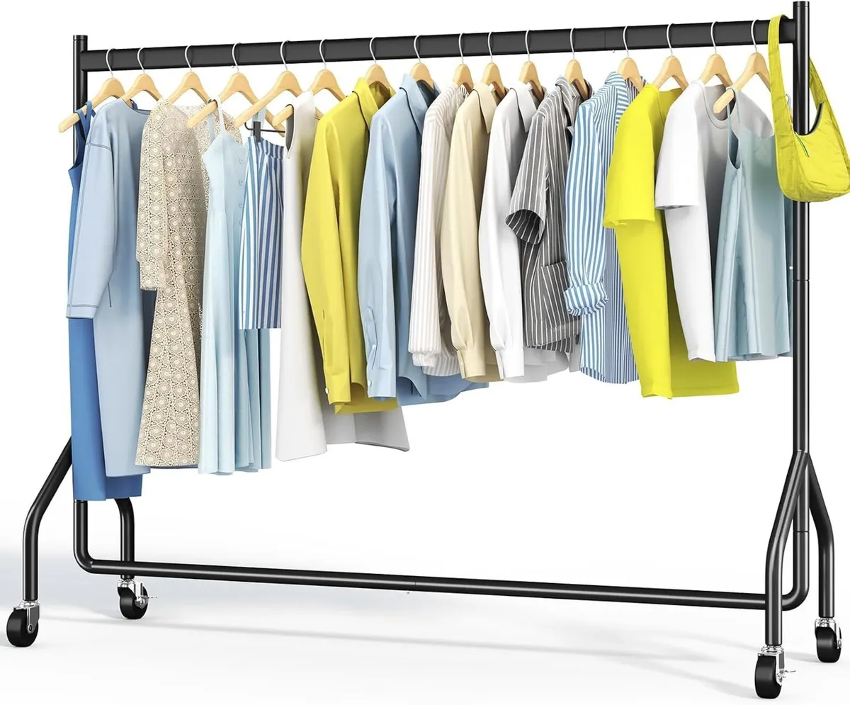 Heavy Duty Rolling Clothes Rack with 136KG - Image 1