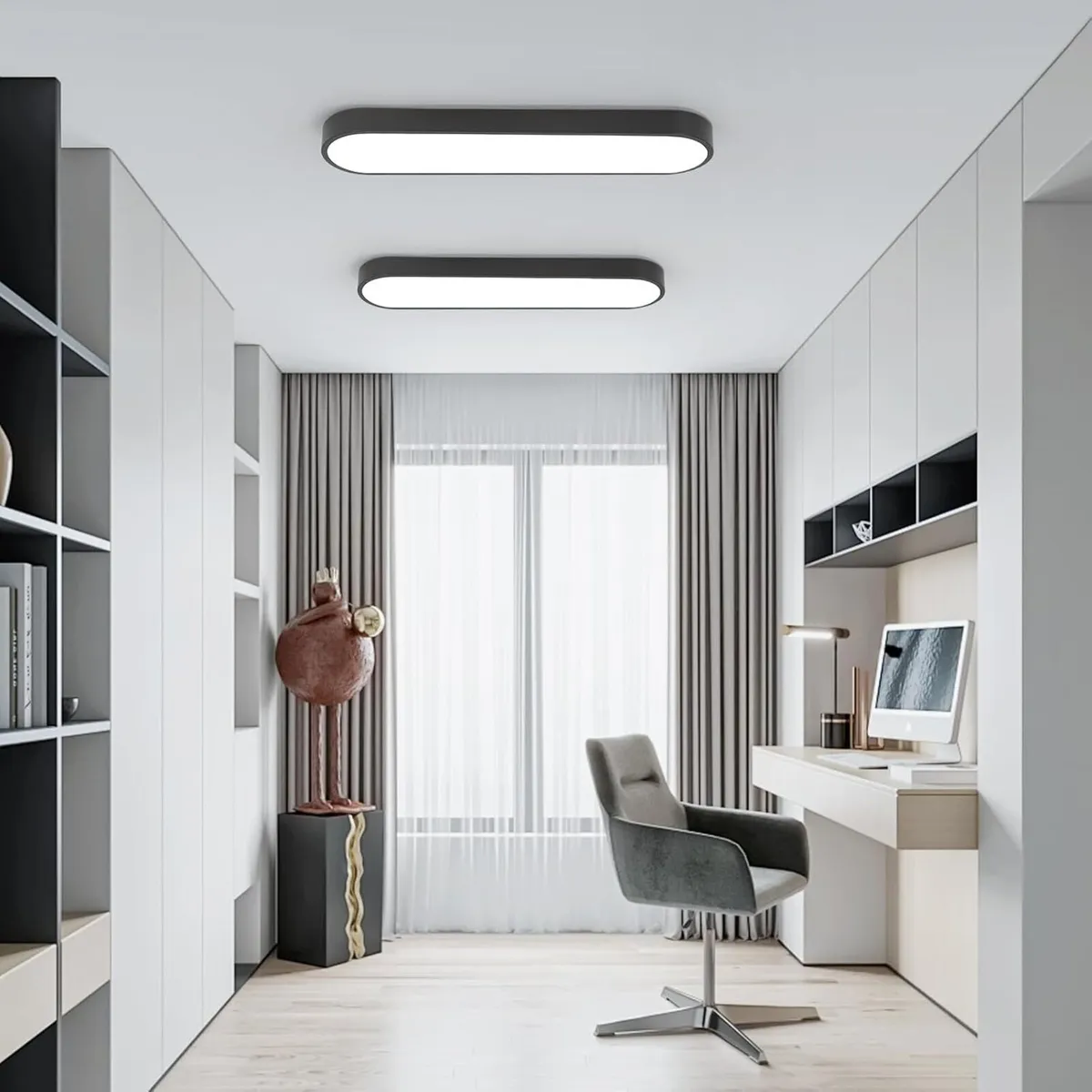 Linear Ceiling Light 40W Modern LED Close - Image 2