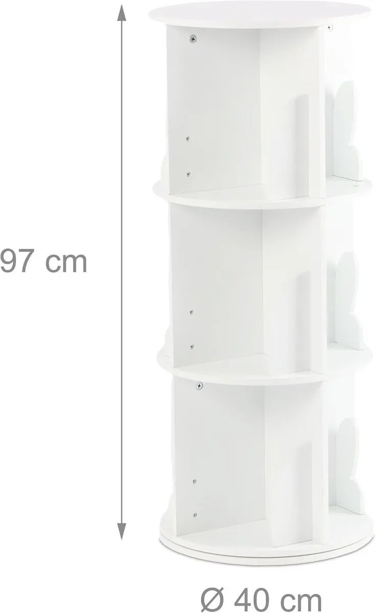 Children's Rotatable Bookcase 12 Compartments - Image 4