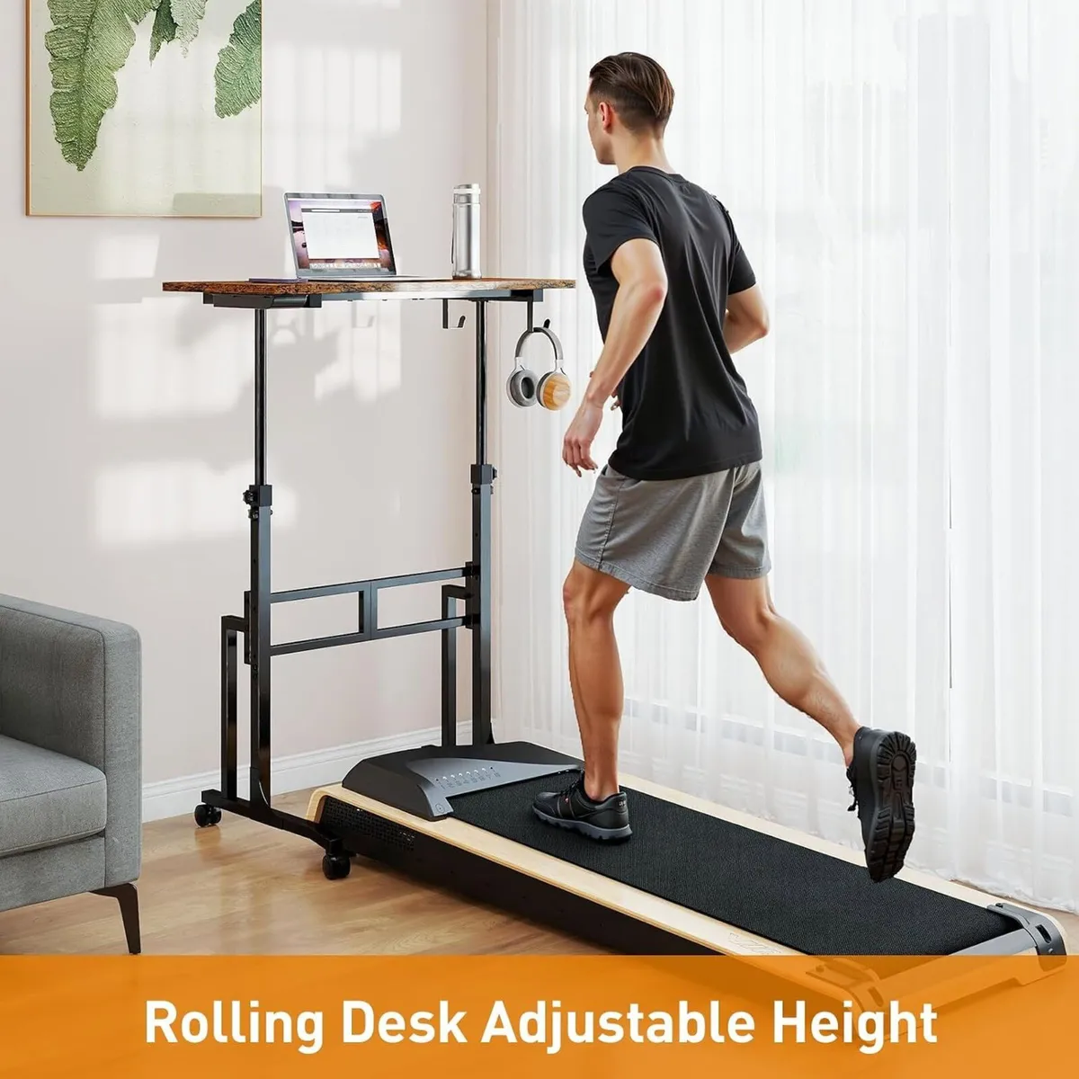 Standing Desk with Wheels 34 Inch Height - Image 3