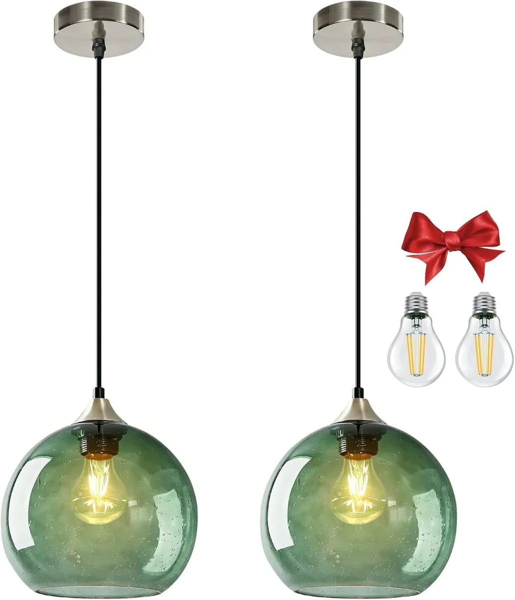 Large Glass Pendant Light for Kitchen Island - Image 1