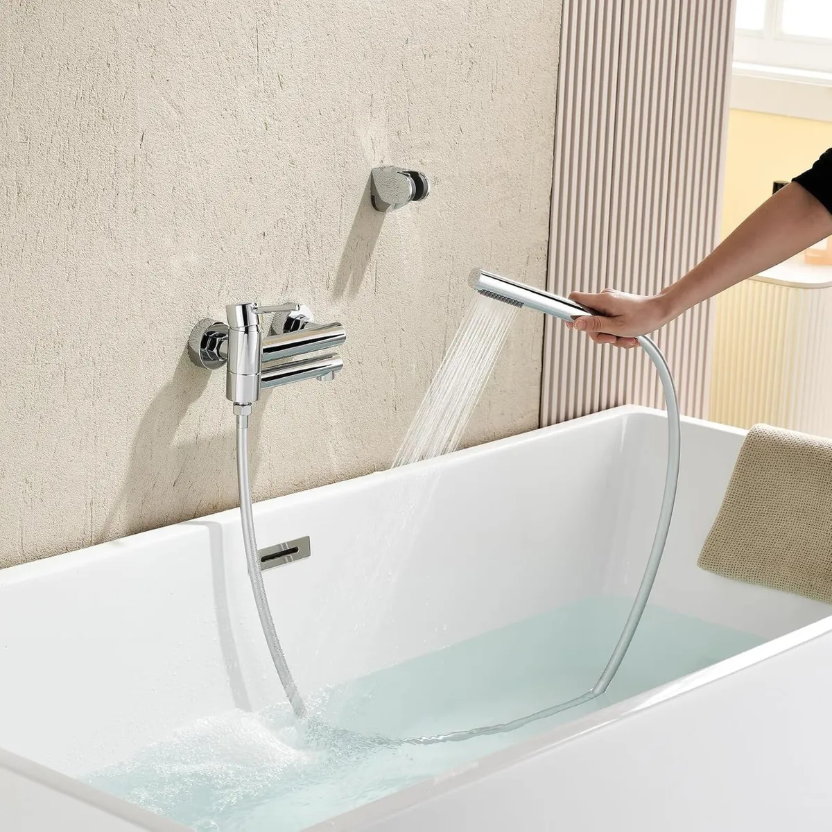 Wall Mounted Bath Shower Mixer Tap for Exposed - Image 3