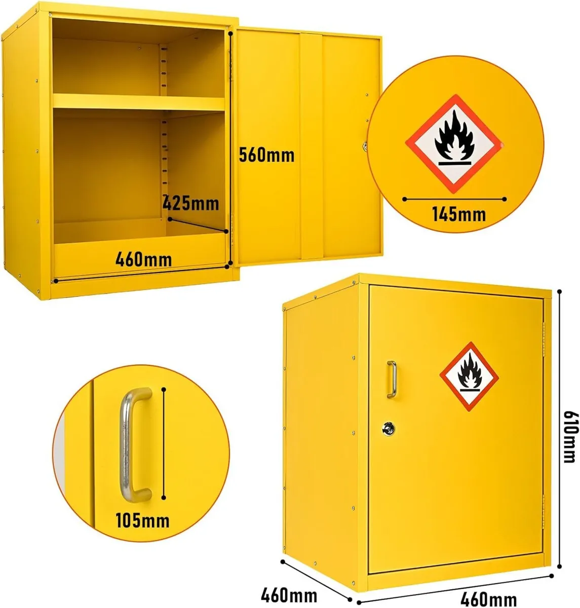 X 460 X 460MM Hazardous Substance Storage - Image 3