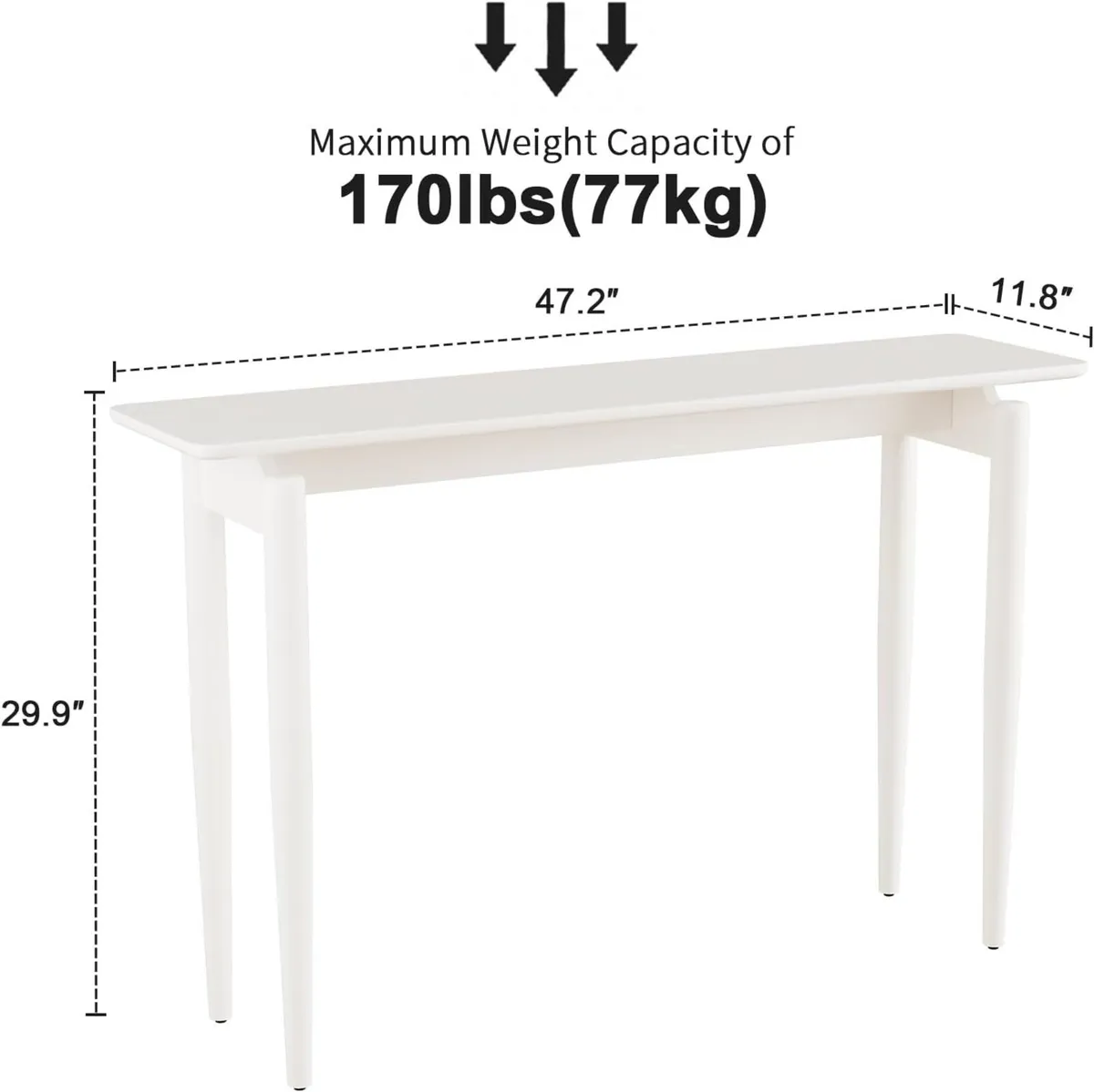 Console Table Slim for Hallway Wood Frame - Image 2