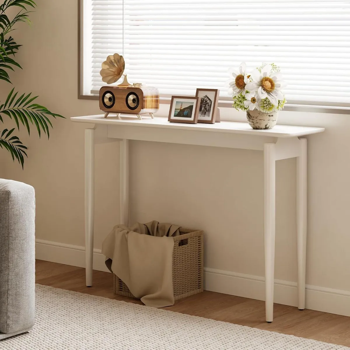 Console Table Slim for Hallway Wood Frame - Image 3