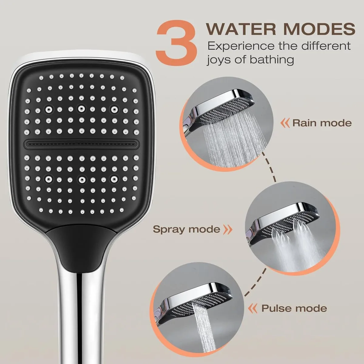 13" Rainfall Shower Set with Adjustable Riser Rail - Image 4