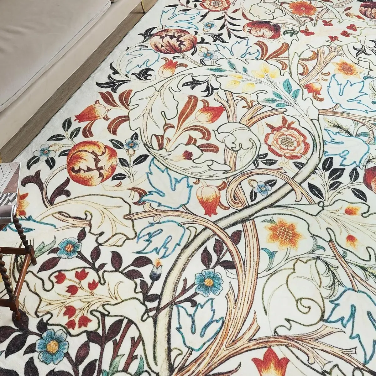 Washable Rugs Living Room William Morris Acanthus - Image 2