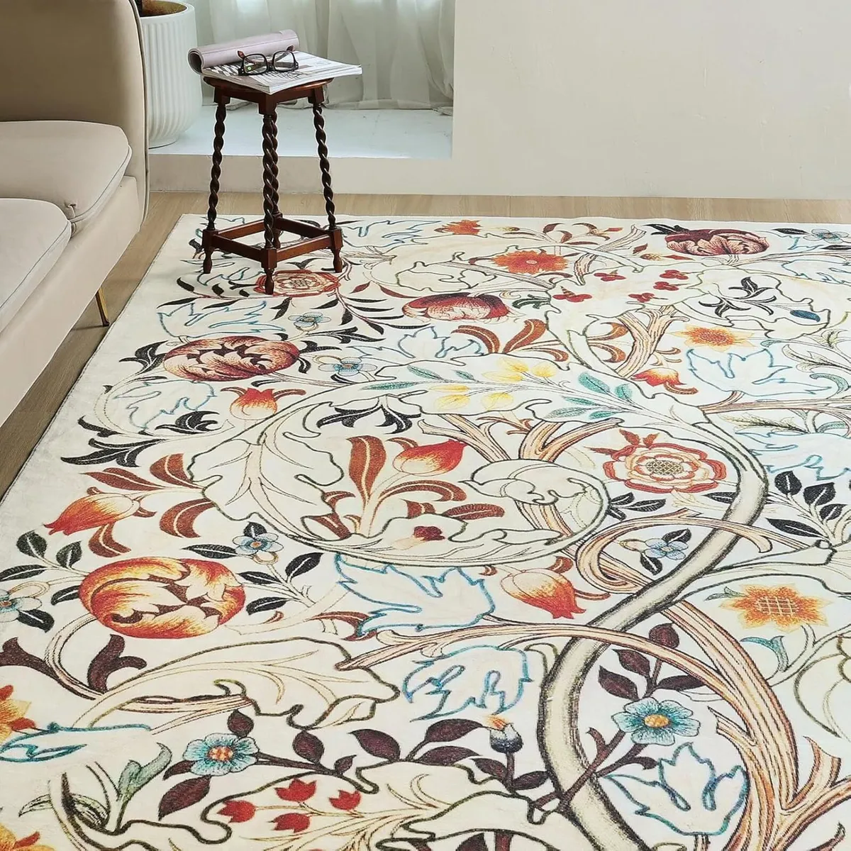 Washable Rugs Living Room William Morris Acanthus - Image 3