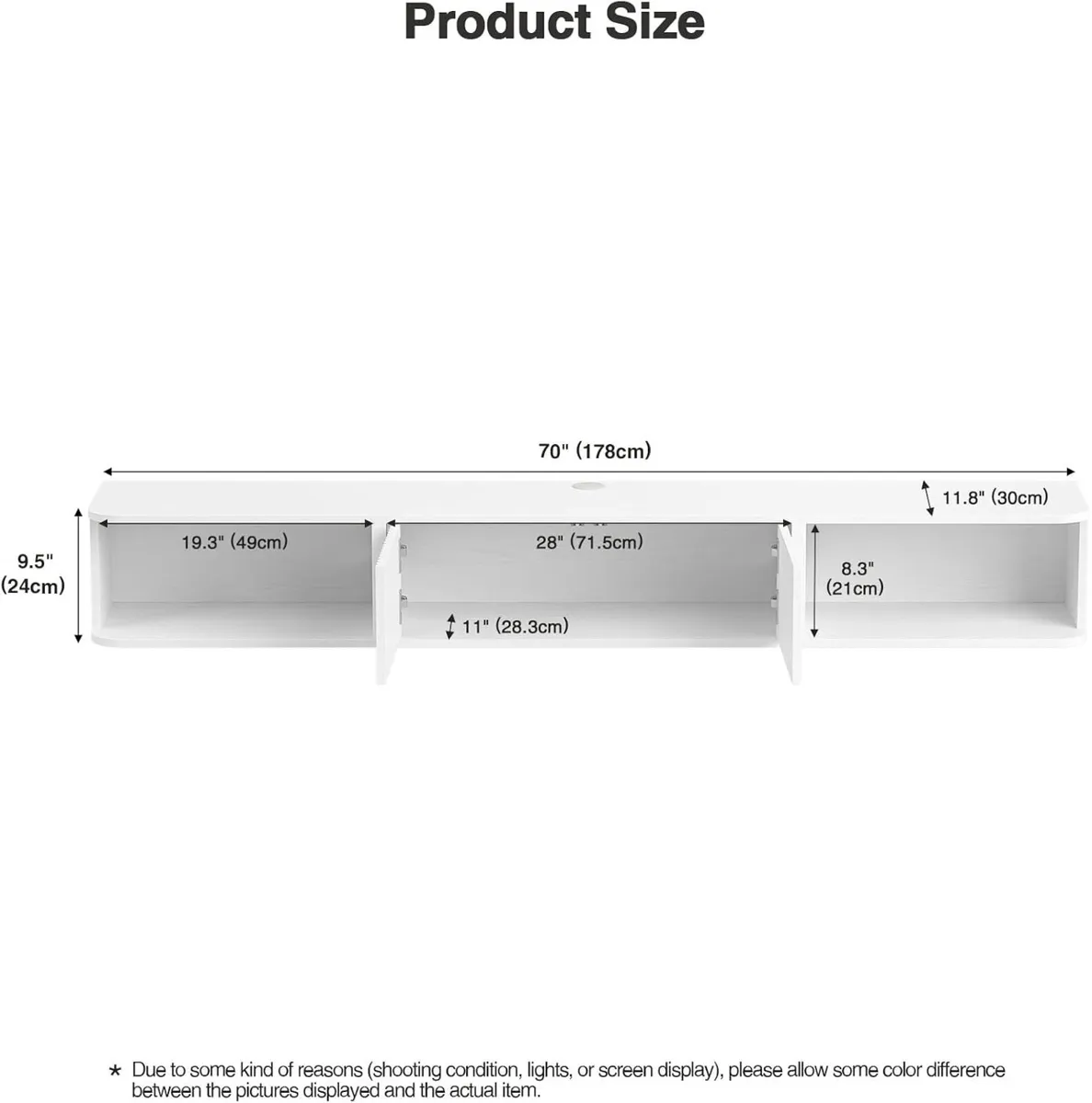 Wall Mounted TV Unit Floating Stand for Living - Image 2