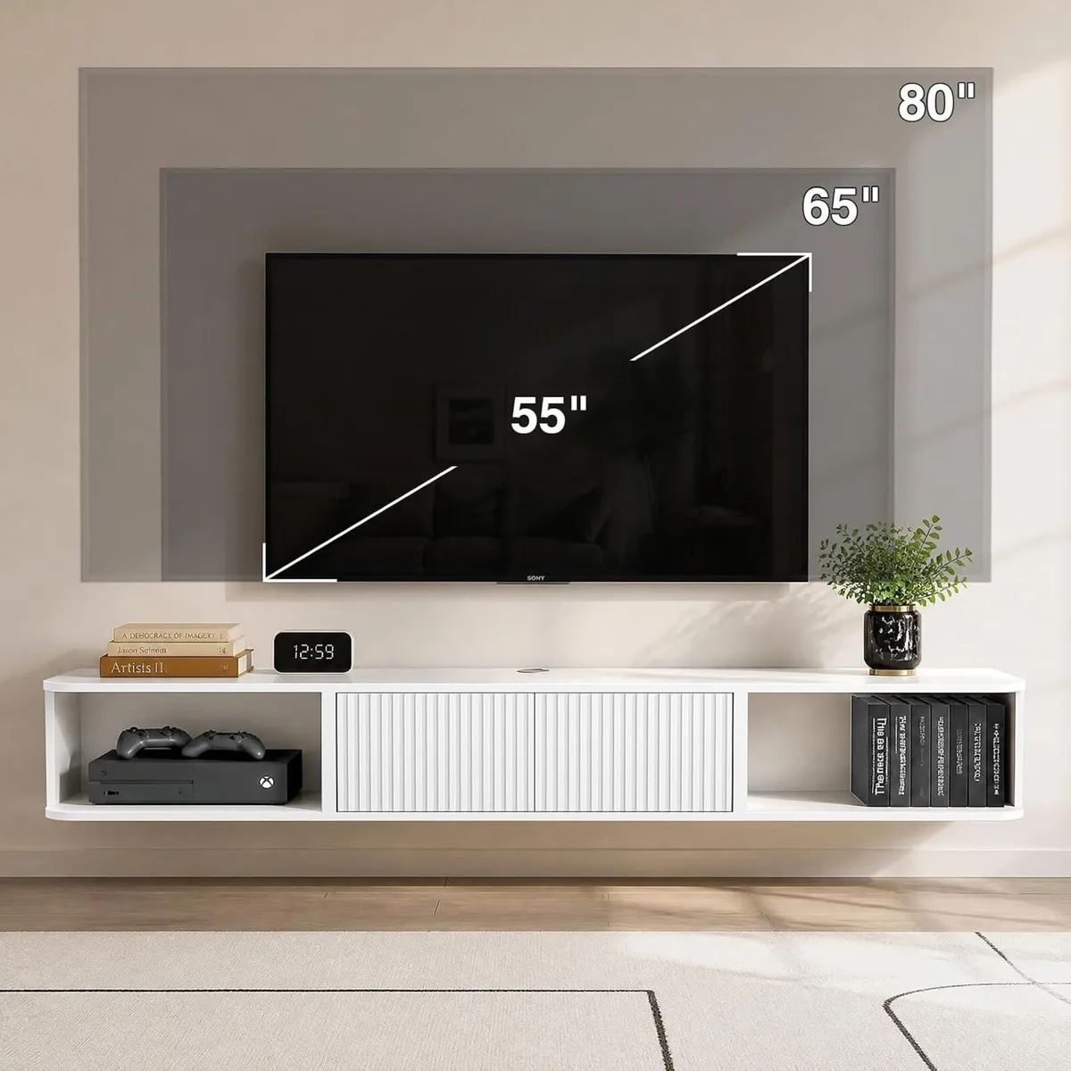Wall Mounted TV Unit Floating Stand for Living - Image 3