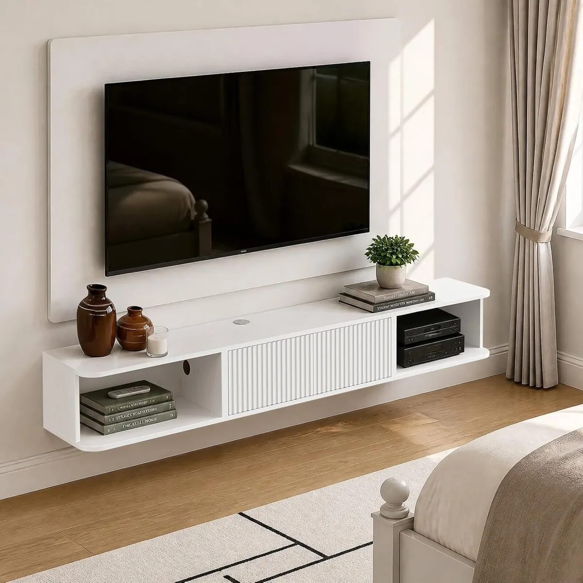 Wall Mounted TV Unit Floating Stand for Living - Image 1