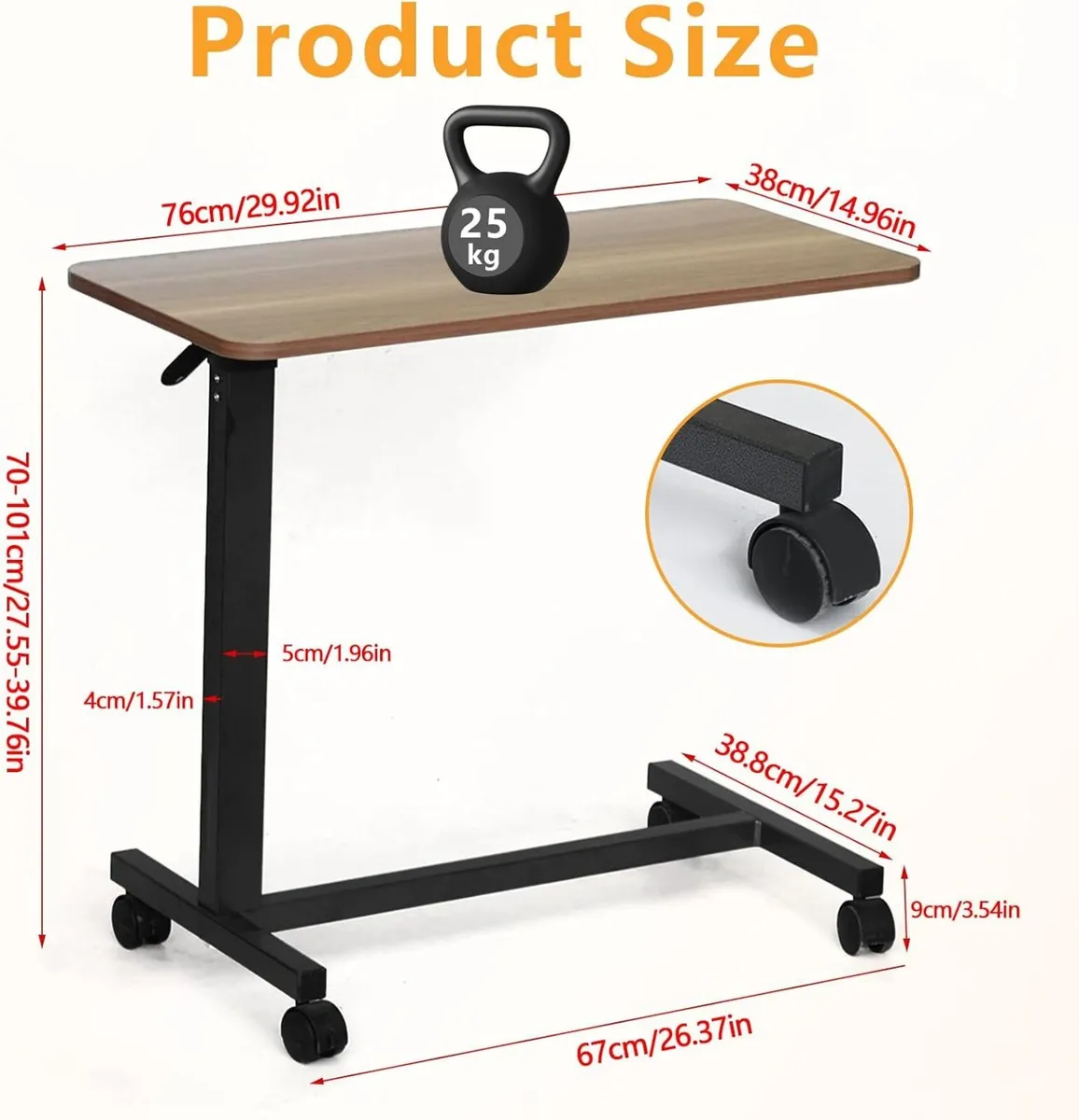 Table Adjustable Height Hospital Bed - Image 2