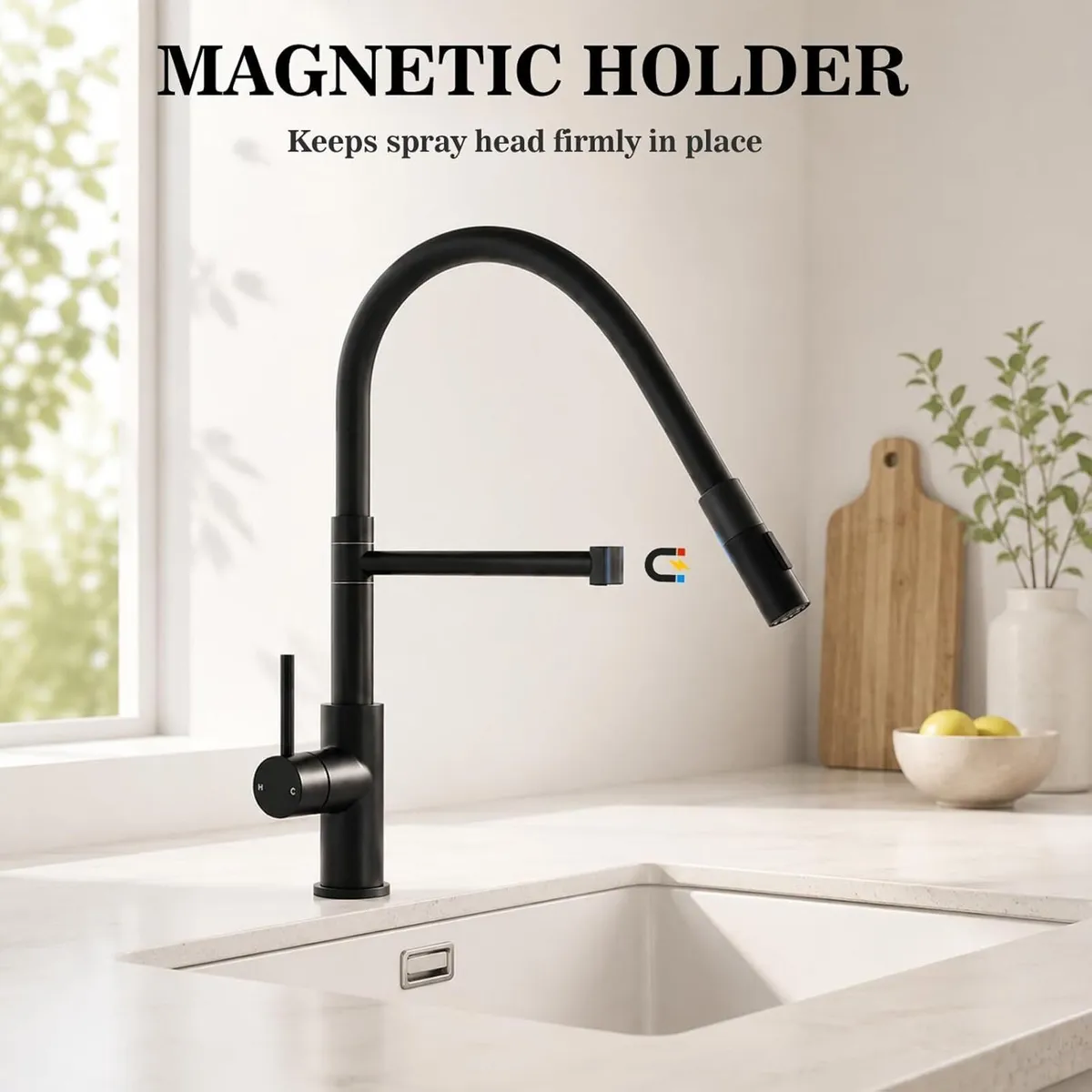 Kitchen Tap Pull Down Spray Sink Mixer Single - Image 4