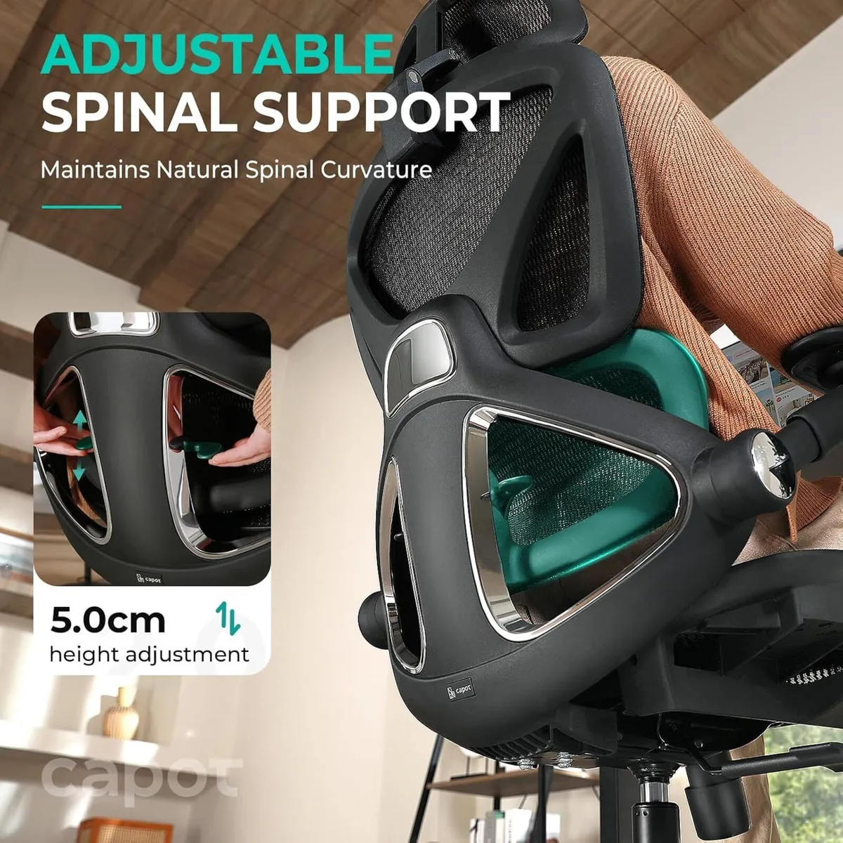 Ergonomic Mesh Office Chair Adjustable Lumbar - Image 3