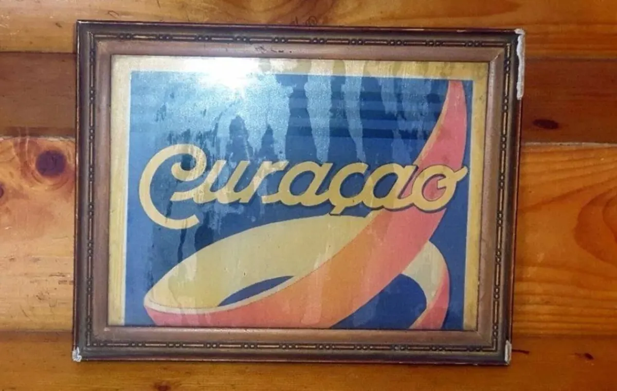Vintage Framed Curaçao Alcohol Art Print - Image 2