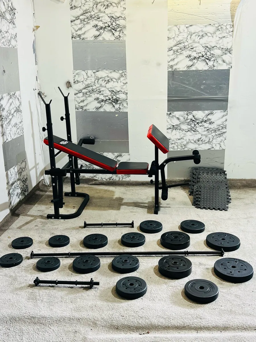 ADJUSTABLE BENCH WEIGHTS BARBELL DUMBBELLS - Image 4