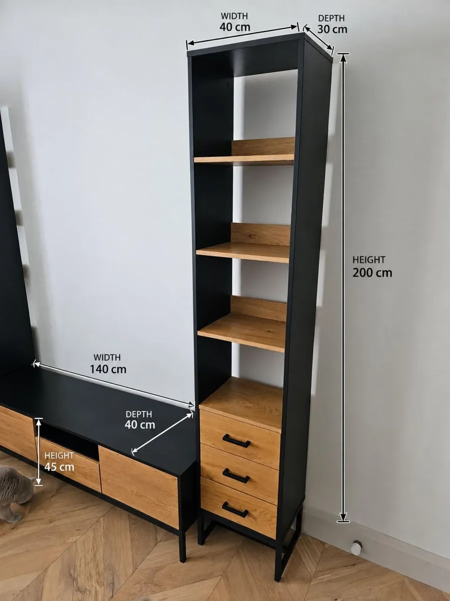 TV cabinet and bookshelf - Image 4