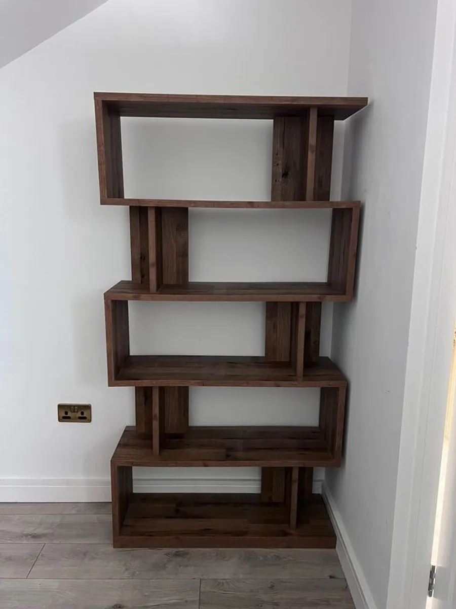 Dark Oak Effect Shelving Unit - Image 1