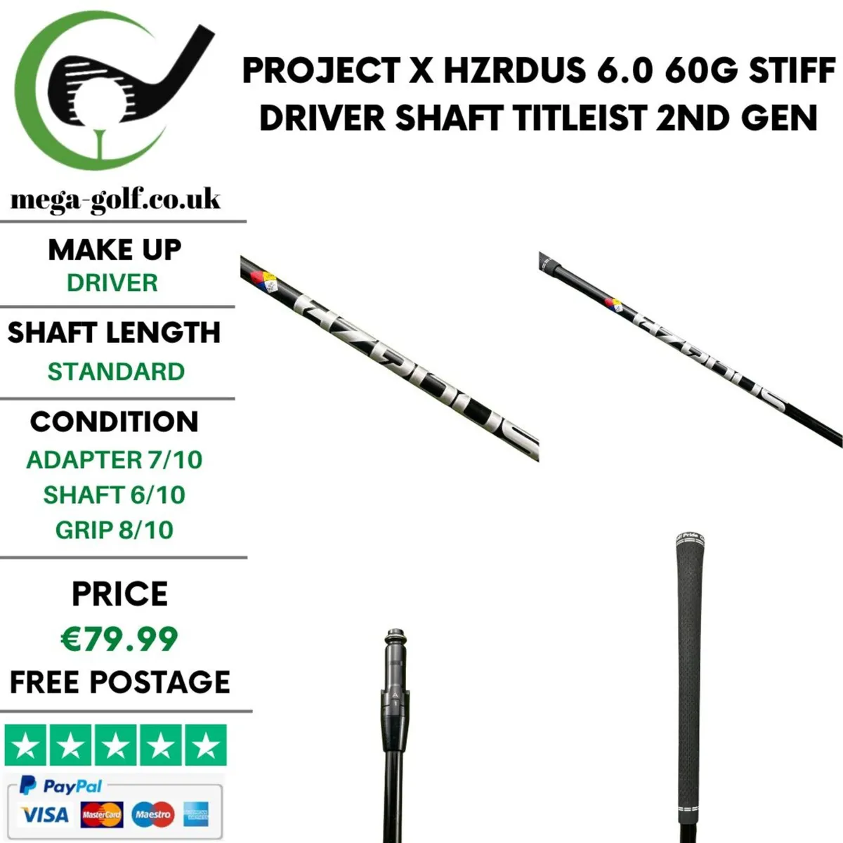 Project X Hzrdus 6.0 60G Stiff Driver Shaft - Image 1