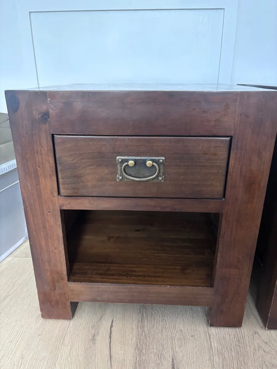 Pair of Solid Wood Bedside or End Tables - Image 2