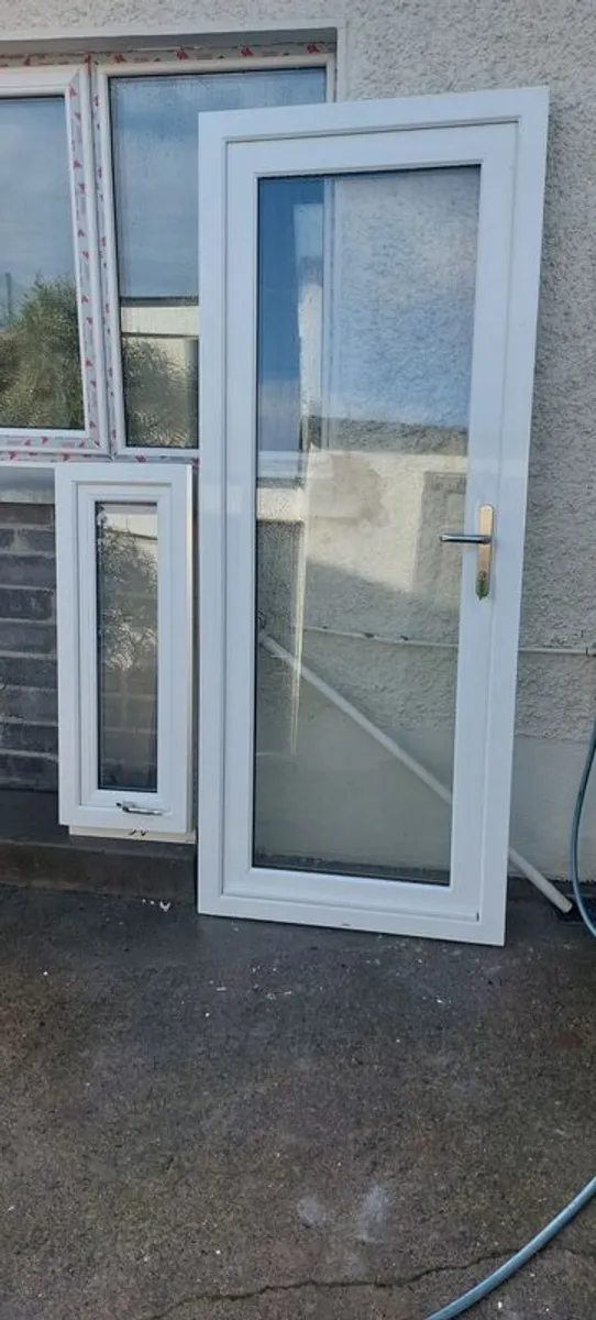 PVC WHITE door and side Window. - Image 1