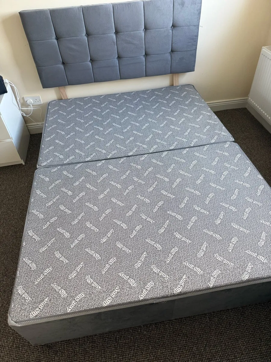 New 4’6 bed base & headboard - Image 2
