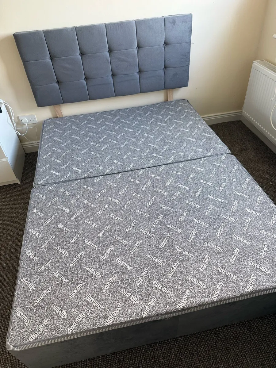 New 4’6 bed base & headboard - Image 3