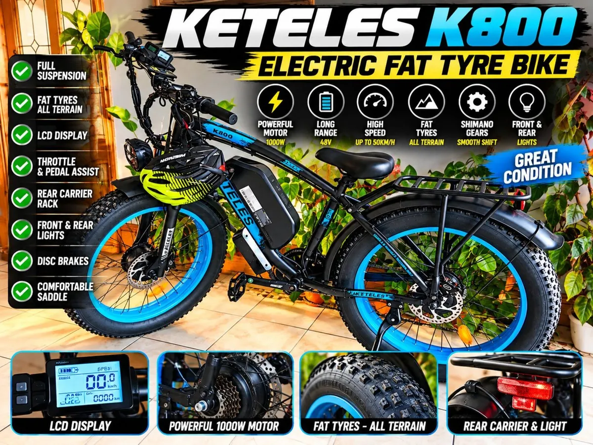 Keteles K800 2000W Dual Motor BIKE ONLY 10 MILES - Image 1