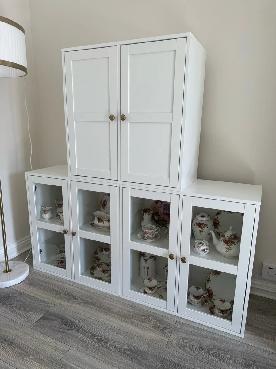 3 white cabinets - Image 3
