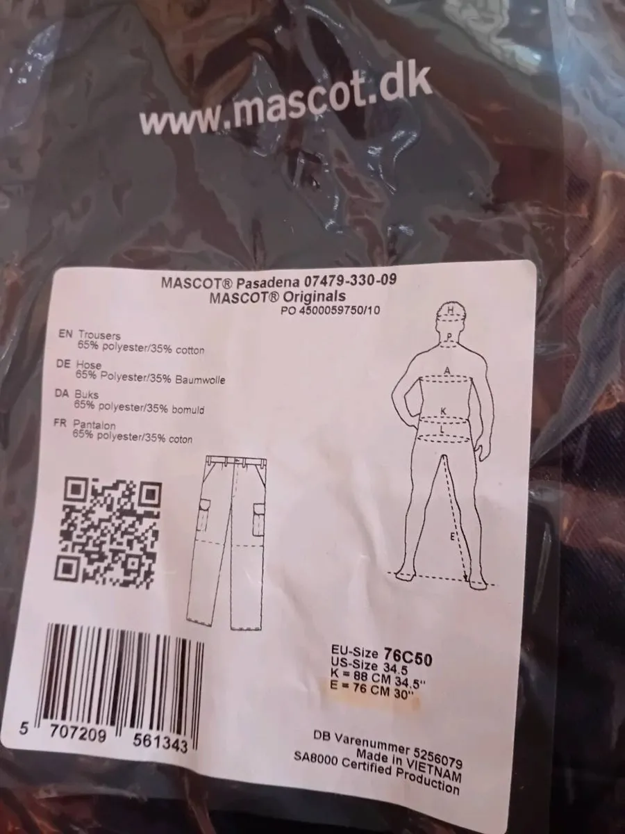 Mens Work Trousers -Size 34.5 - Image 2