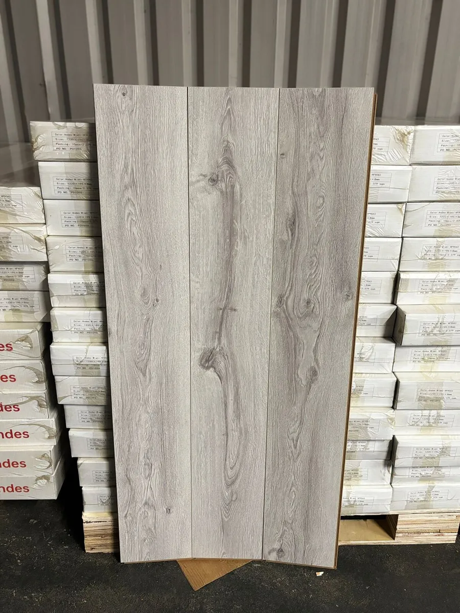 New 8mm Laminated Flooring Miami Grey - Image 1