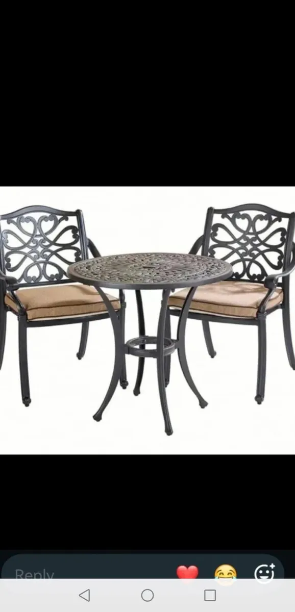 Brand New Bistro Set (Chairs Cast Aluminium) - Image 1