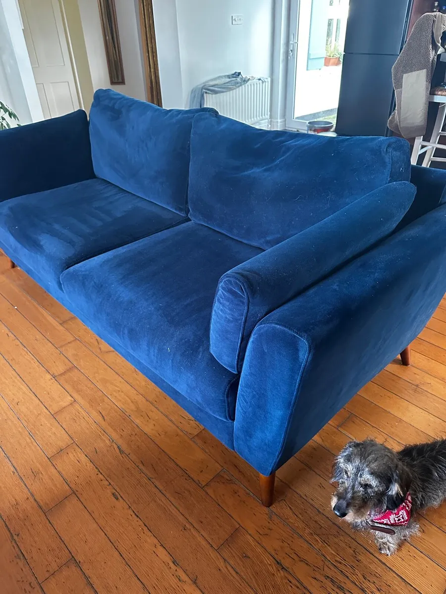3 Seater Velvet Sofa - Image 1