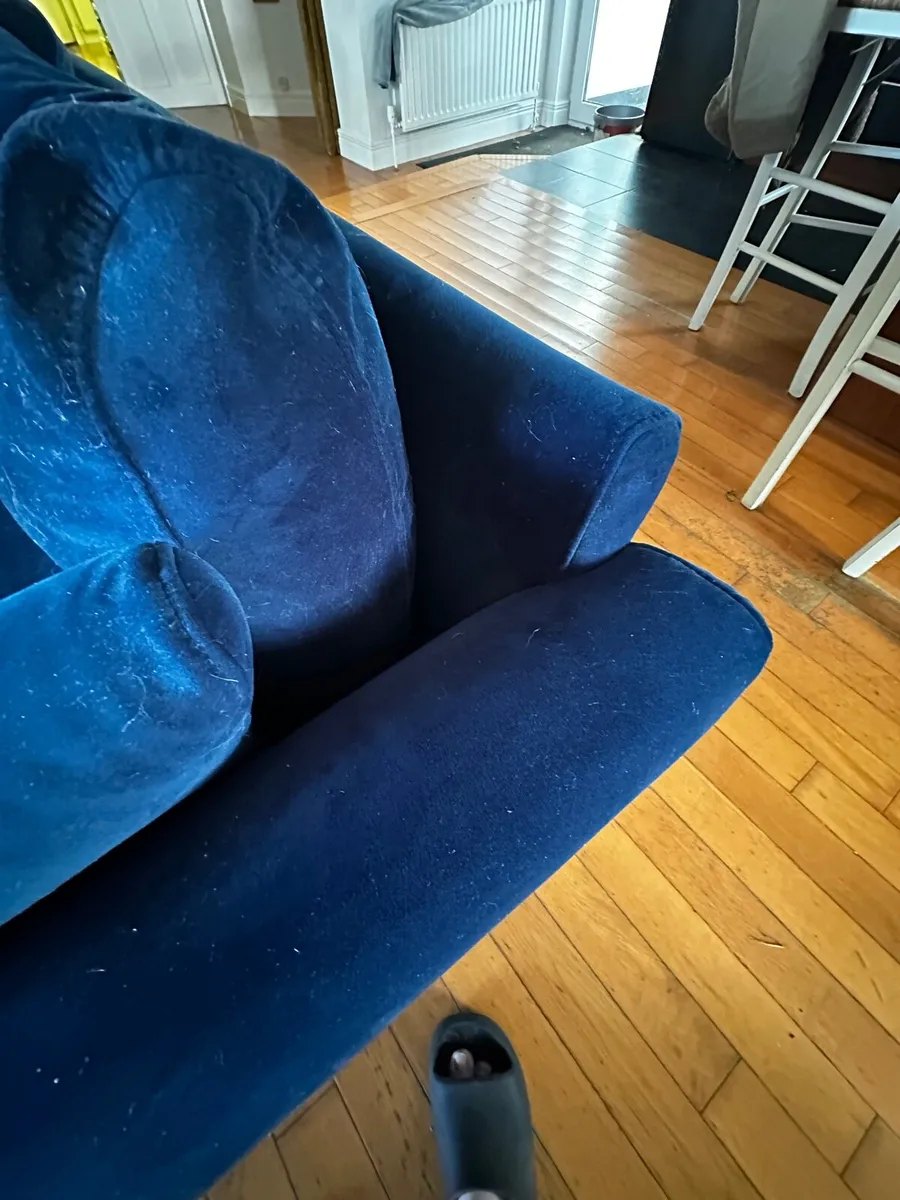 3 Seater Velvet Sofa - Image 3