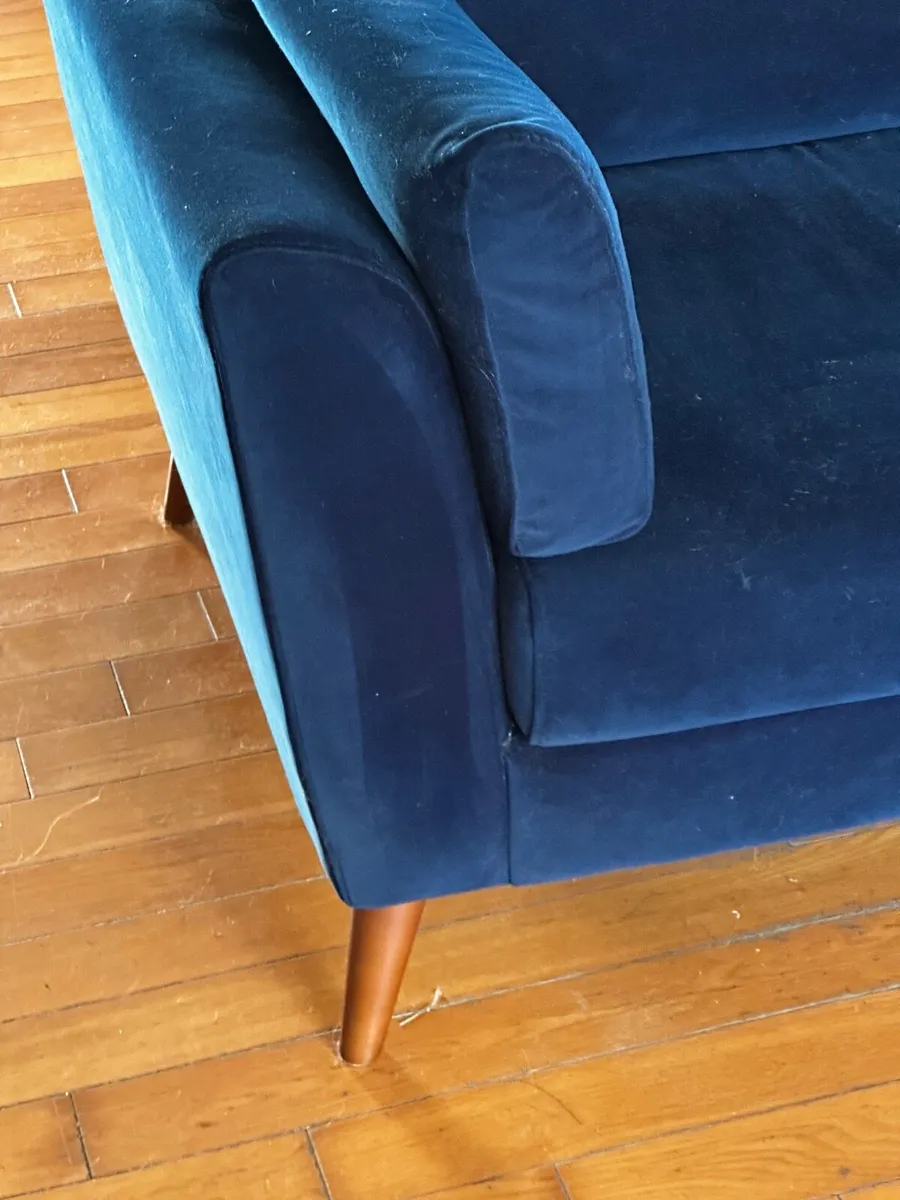 3 Seater Velvet Sofa - Image 4