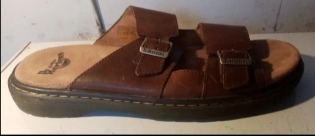 Dr Martens Josef Mens Brown Sandals Flip Flops - Image 3