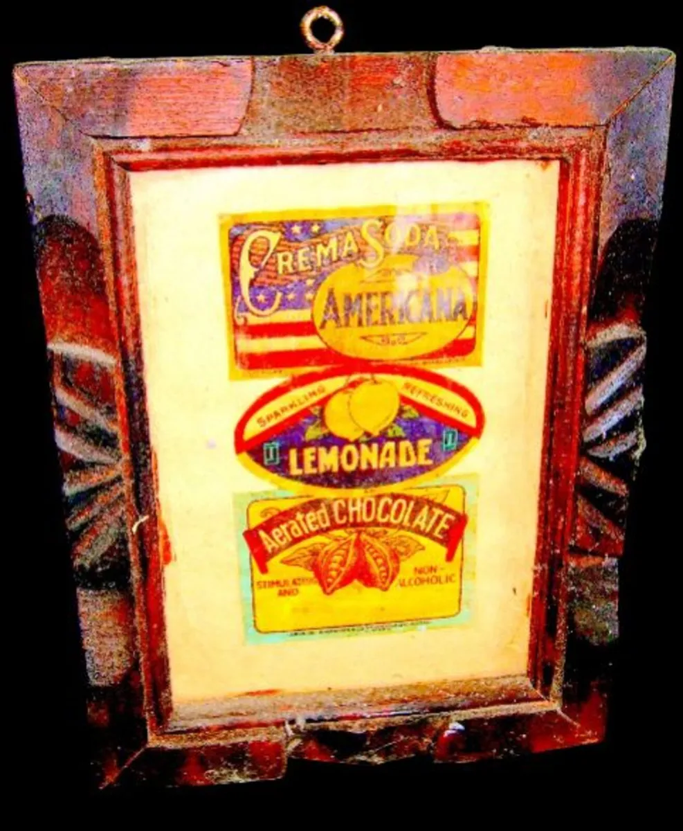 Vintage Framed Duckworth & Co Soda Labels - Image 1